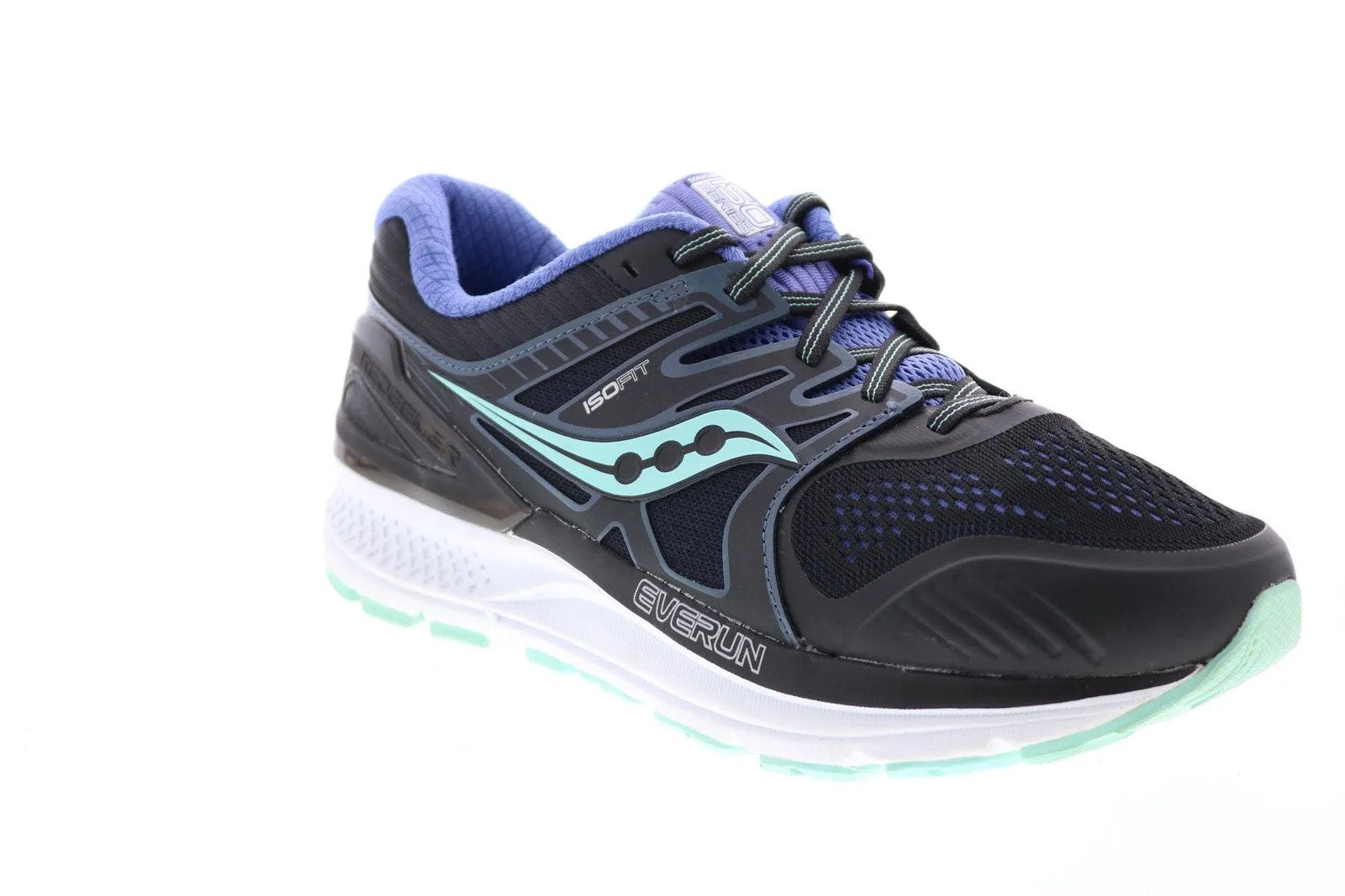 Saucony Redeemer ISO 2 Womens Black Wide Synthetic Athletic Running Shoes