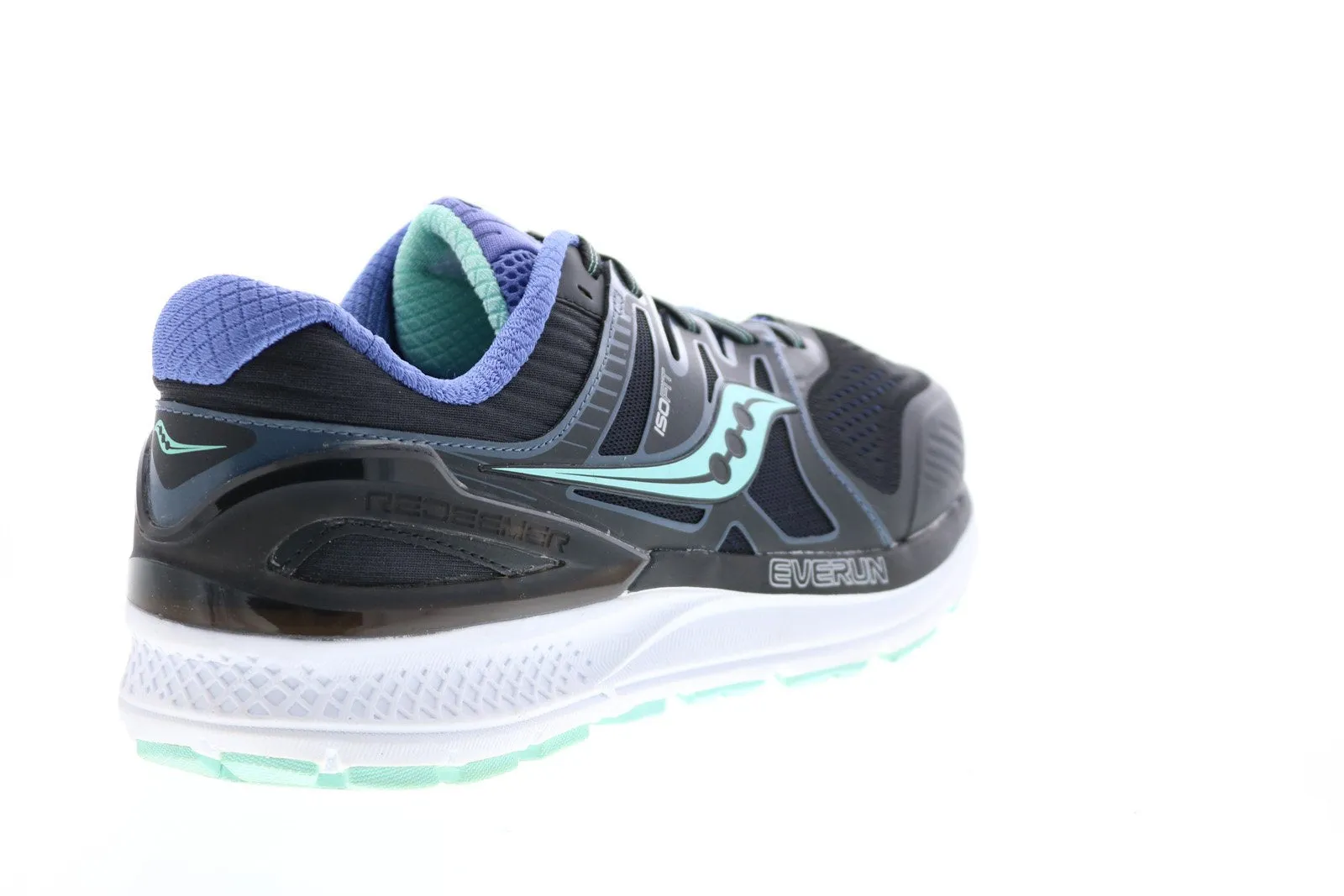 Saucony Redeemer ISO 2 Womens Black Wide Synthetic Athletic Running Shoes