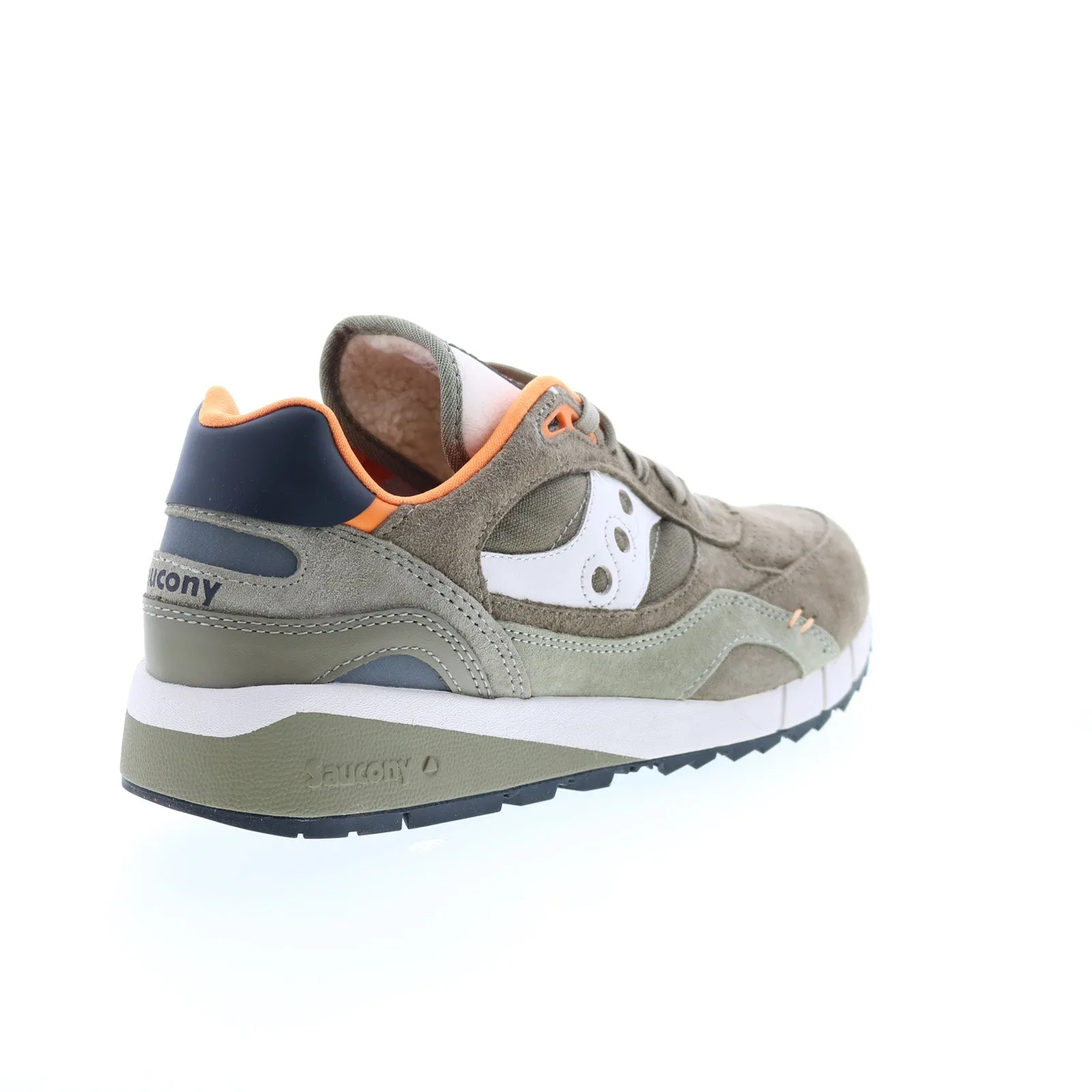 Saucony Shadow 6000 S70587-1 Mens Green Suede Lifestyle Sneakers Shoes