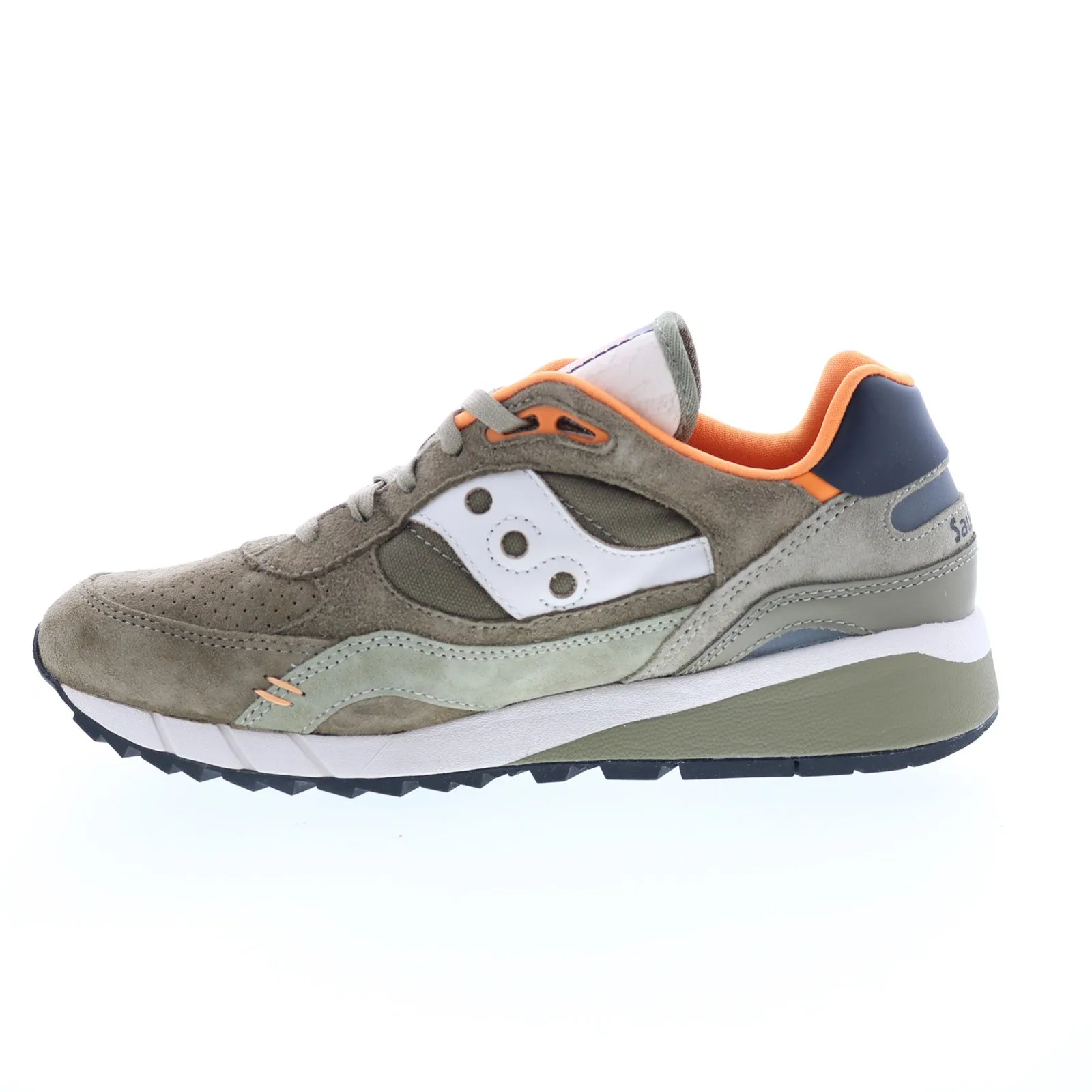 Saucony Shadow 6000 S70587-1 Mens Green Suede Lifestyle Sneakers Shoes