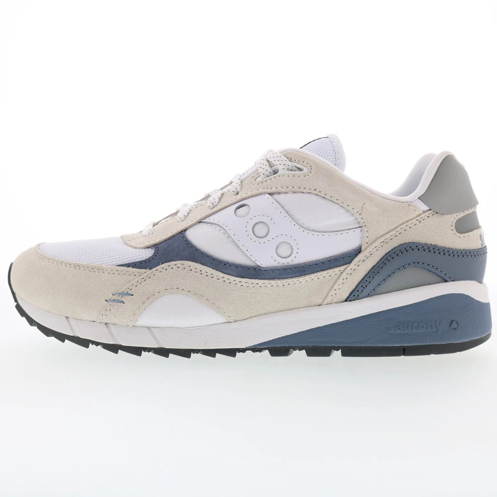 Saucony Shadow 6000 S70674-6 Mens White Suede Lifestyle Sneakers Shoes