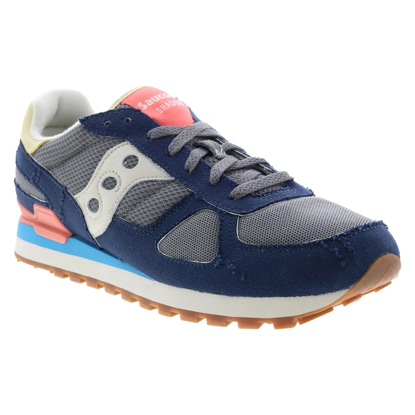 Saucony Shadow Original S70636-1 Mens Blue Canvas Lifestyle Sneakers Shoes