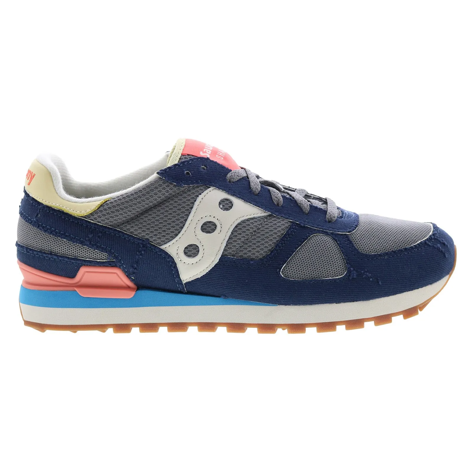 Saucony Shadow Original S70636-1 Mens Blue Canvas Lifestyle Sneakers Shoes