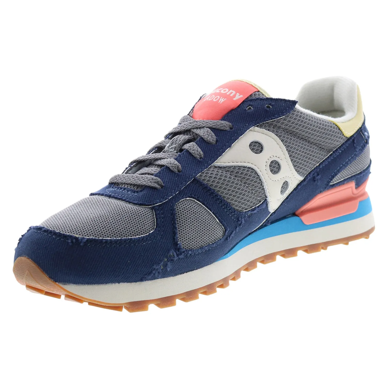 Saucony Shadow Original S70636-1 Mens Blue Canvas Lifestyle Sneakers Shoes