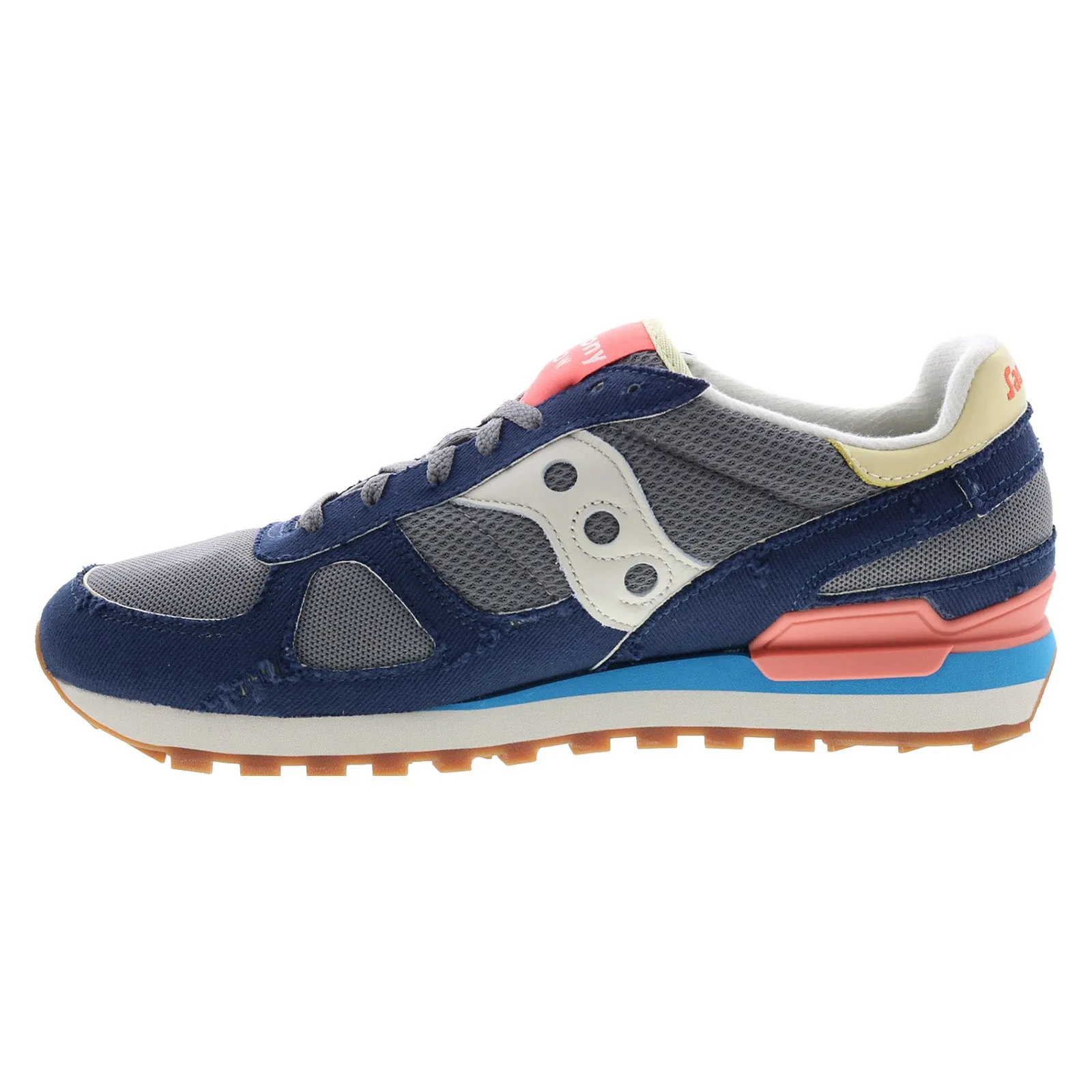 Saucony Shadow Original S70636-1 Mens Blue Canvas Lifestyle Sneakers Shoes