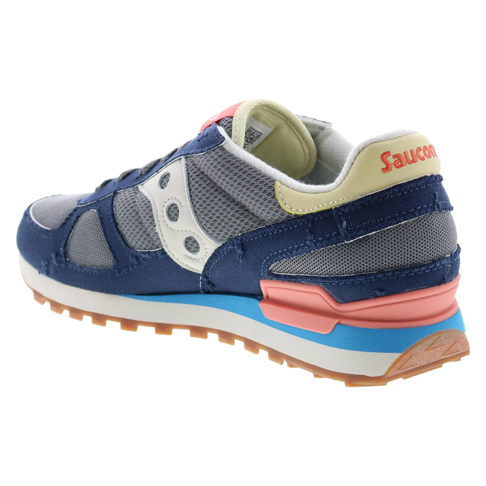 Saucony Shadow Original S70636-1 Mens Blue Canvas Lifestyle Sneakers Shoes