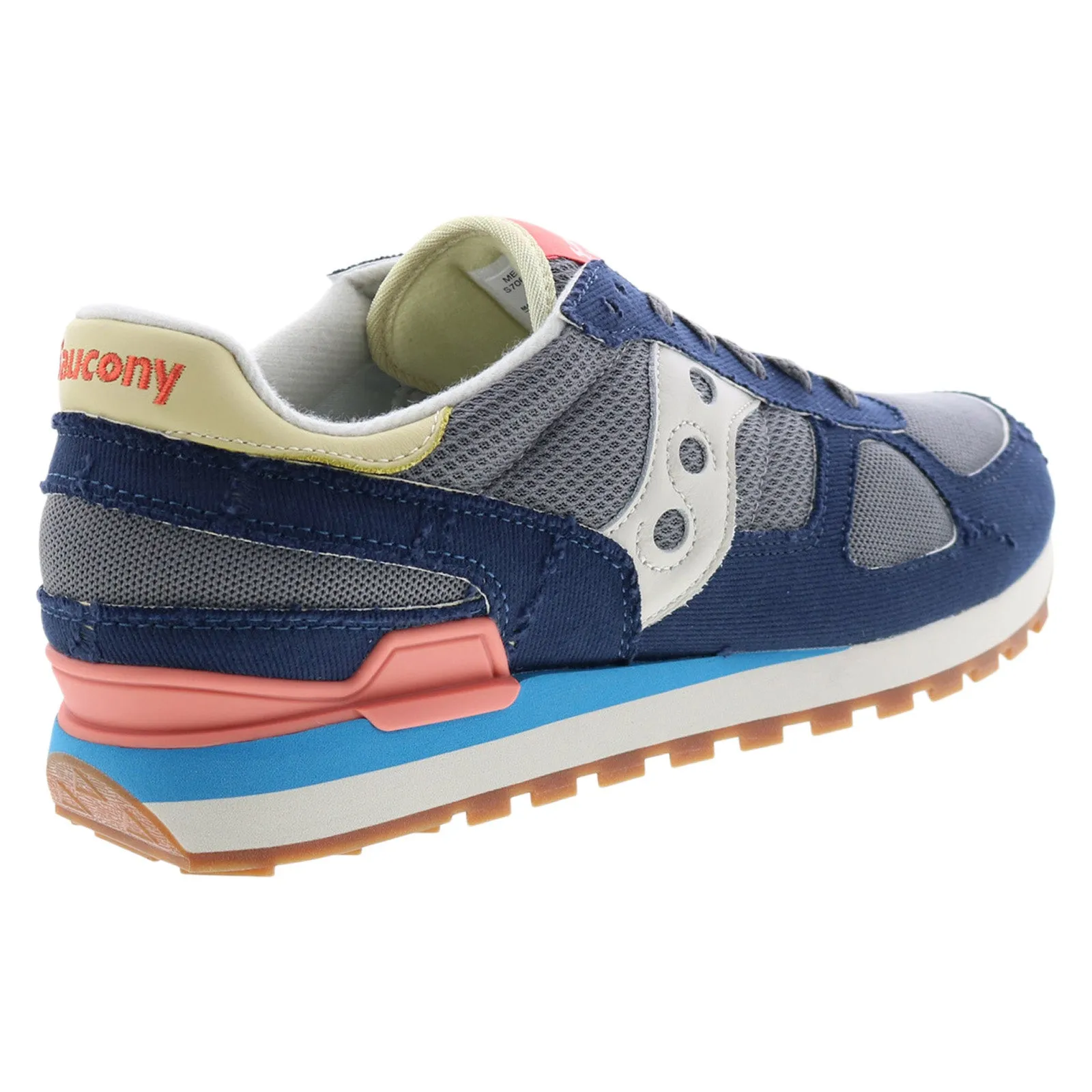 Saucony Shadow Original S70636-1 Mens Blue Canvas Lifestyle Sneakers Shoes