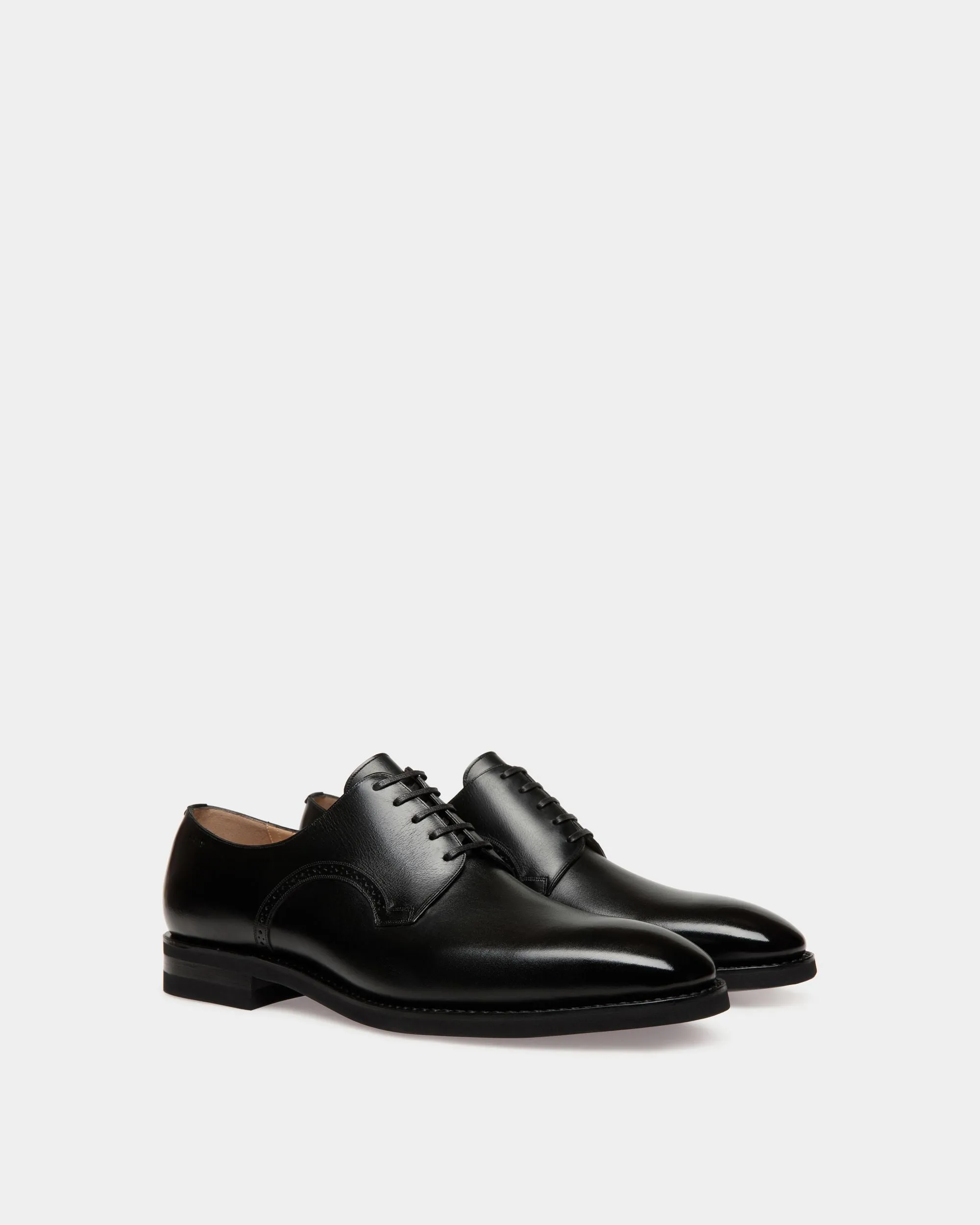 Scribe Derby in Black Leather