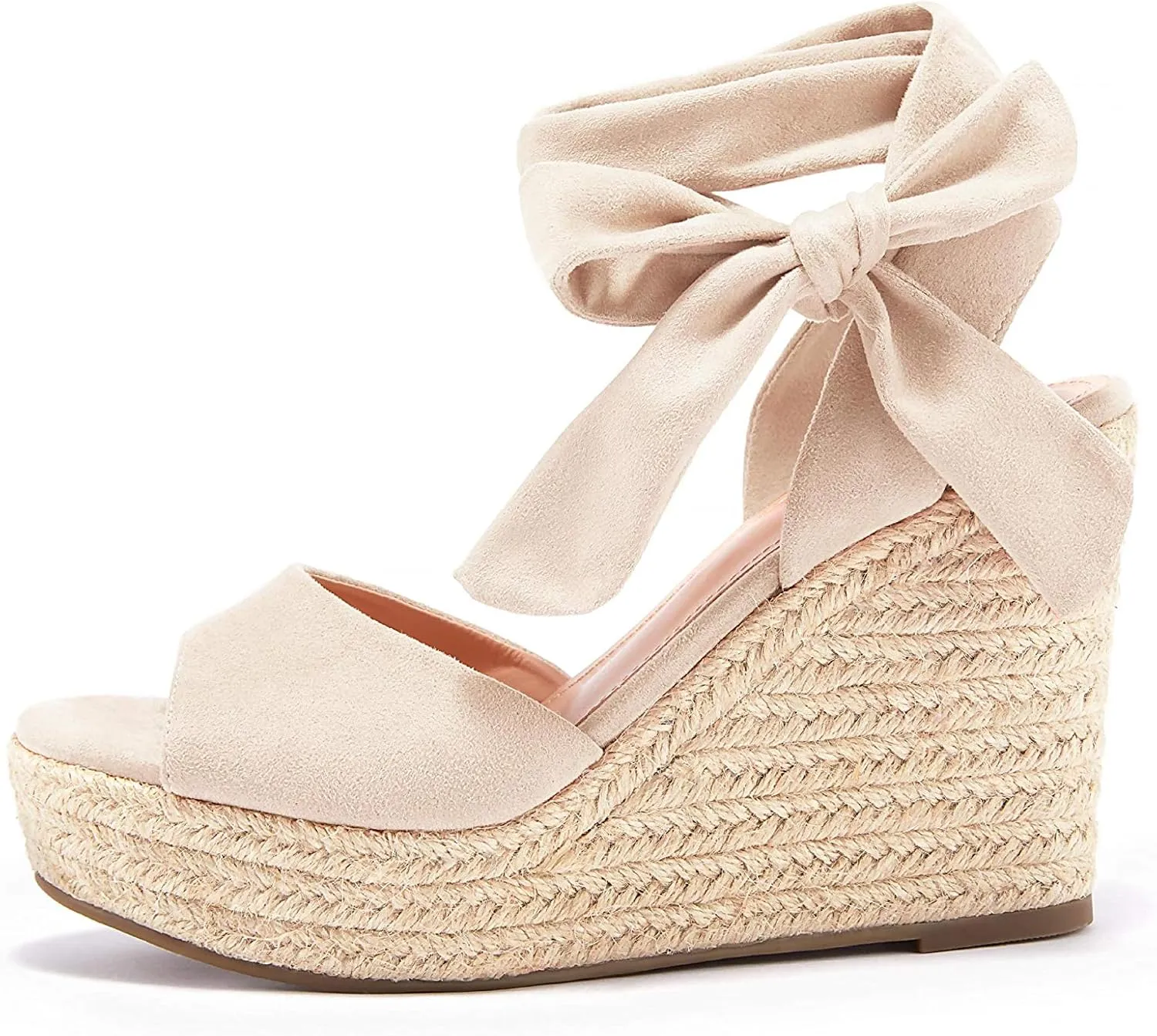 SERAIH Womens Lace up Espadrilles Platform Wedges Sandals Heels Tie Ankle Strap Summer Dress Shoes