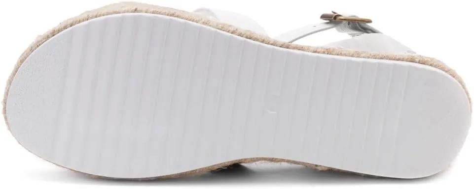 Shoe Land Alysa Womens Platform Sandals Open Toe Buckle Ankle Strap Espadrilles Flatform Wedge Casual Summer Sandal