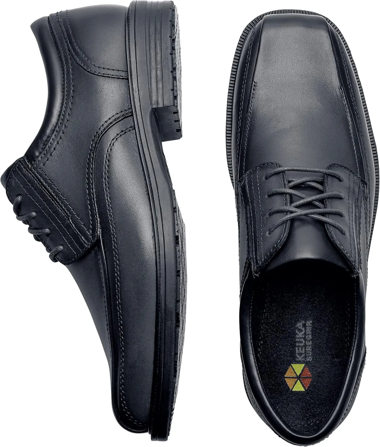 Shoes for Crews Dress Shoes for Men, Men’s Oxfords, Zapatos De Vestir para Hombre, Slip Resistant, Safety, Brown or Black