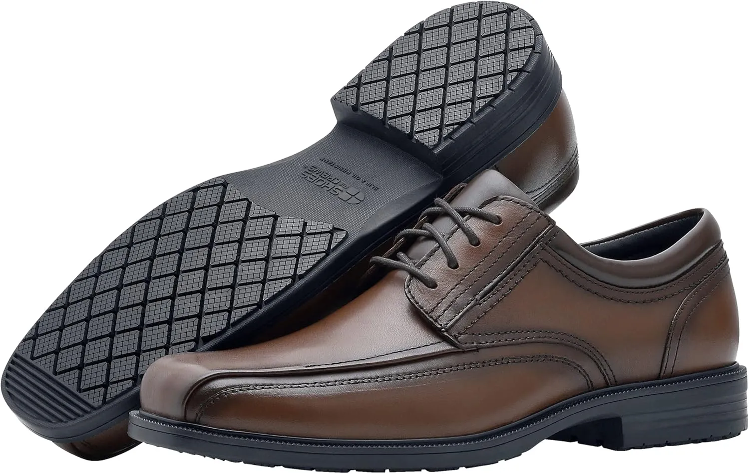 Shoes for Crews Dress Shoes for Men, Men’s Oxfords, Zapatos De Vestir para Hombre, Slip Resistant, Safety, Brown or Black