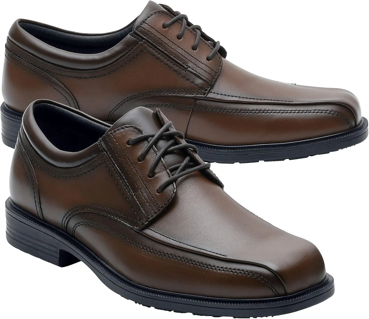 Shoes for Crews Dress Shoes for Men, Men’s Oxfords, Zapatos De Vestir para Hombre, Slip Resistant, Safety, Brown or Black