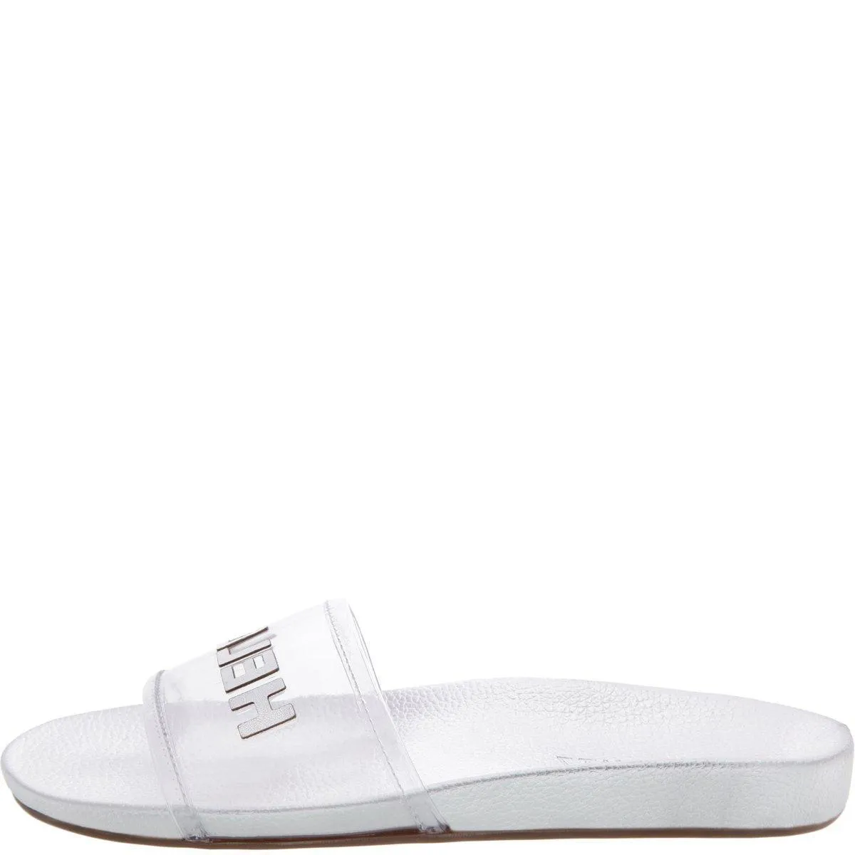 Silver Sandals Slide Schutz Prata Clear Hello Clear Machine-learning Flats On Slip Multi-purpose Summer Pool