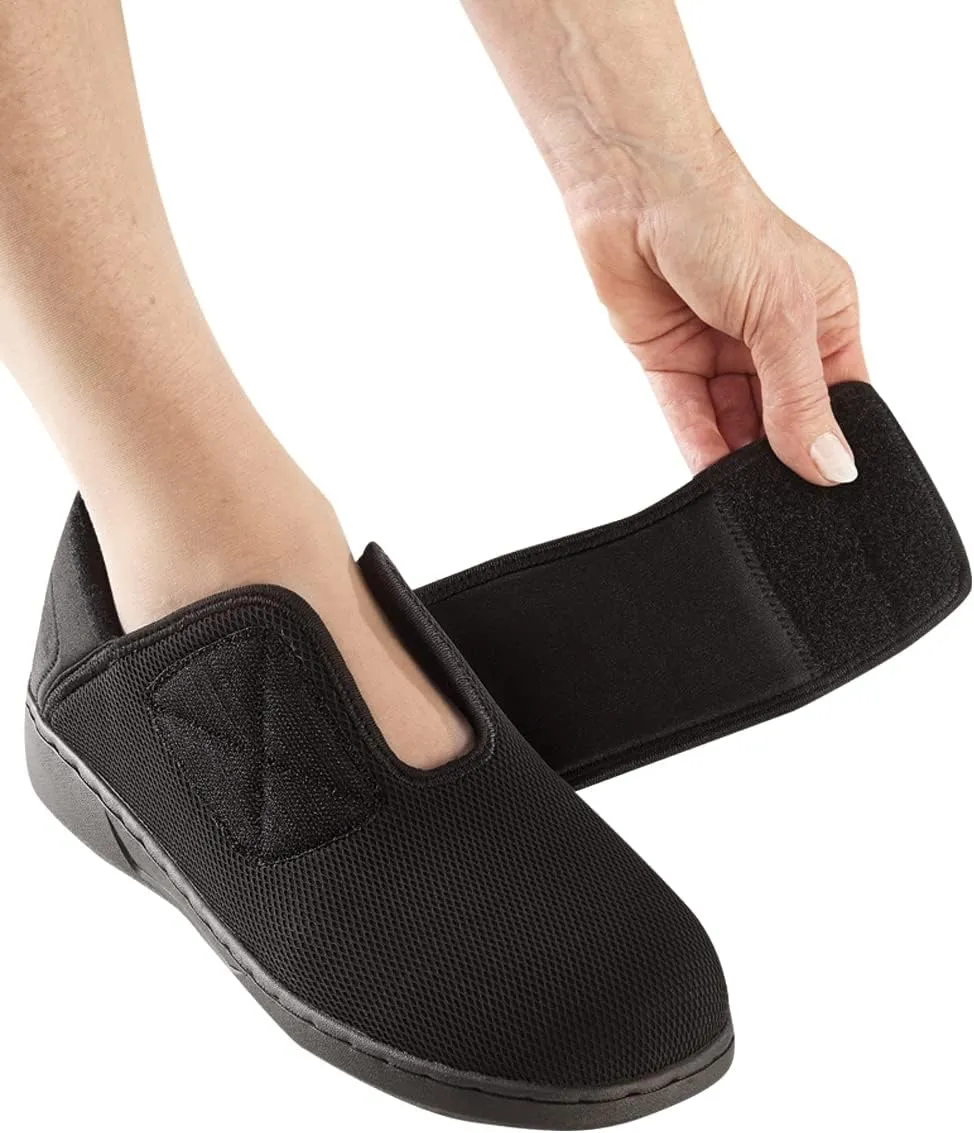 Silvert's Adaptive Clothing & Footwear Women’s Extra Wide Comfortsteps Shoes with Fluid Barrier for Seniors