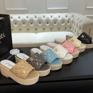 Slides Wedge Classy Platform Espadrille Connected CHANEL 25S