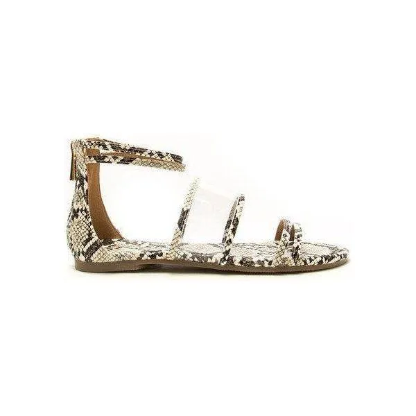 Snake Print Gladiator Sandal