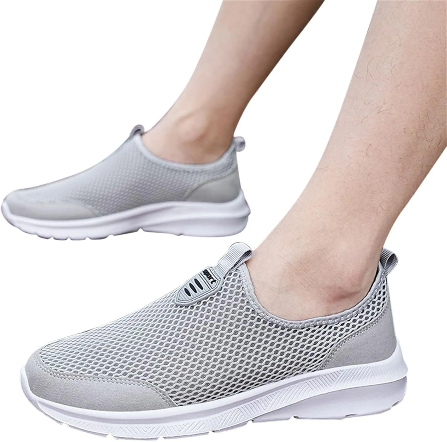 Sneakers for Women Walking Shoes Non Slip Lightweight Slip On Shoes Women Comfort Slip On Shoes Casual Wedge Sneakers White Tennis Shoe Loafers Dress Shoe