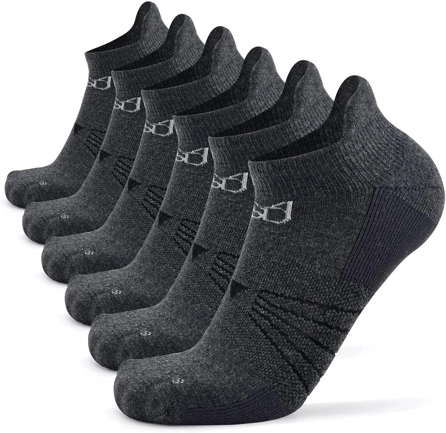 Socks Daze 3/6 Pack Men's Women's Merino Wool Ankle Running Sport Soft Thick Cushion Athletic Socks for Walking Light Hiking