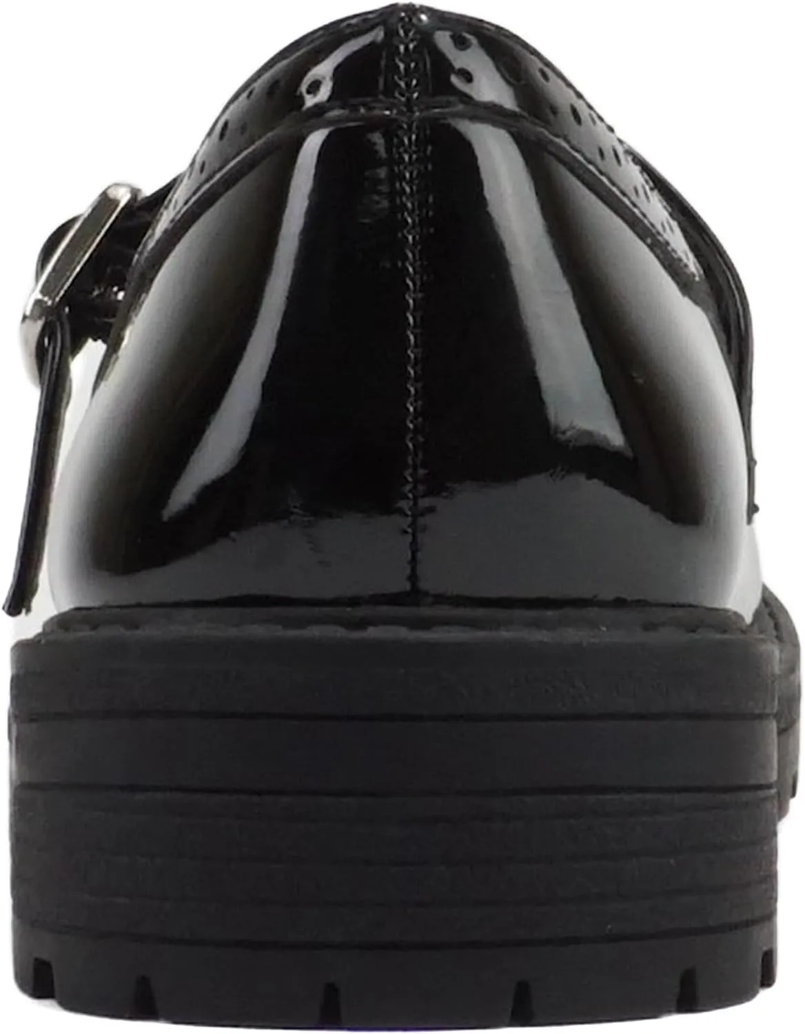 Soda “FLIP-2” ~ Little Kids/Children/Girls Round Close Toe Wingtip Mary Jane Buckle Strap Lug Sole Low Heel Shoe