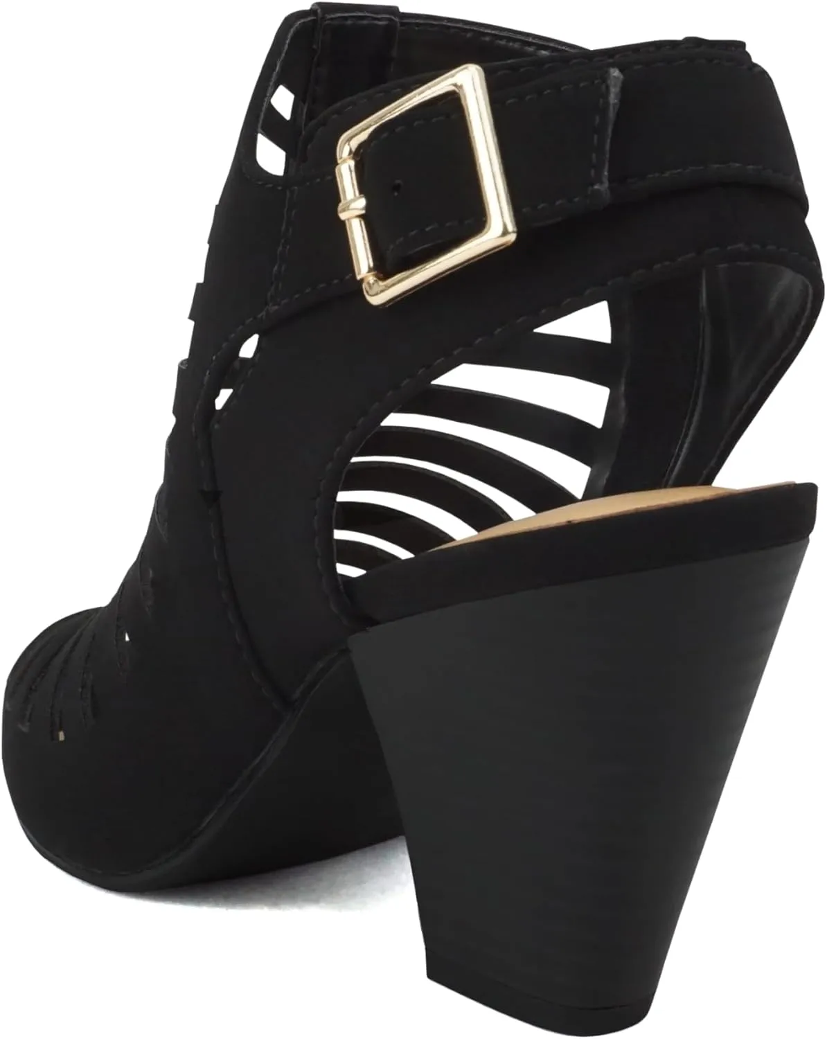 Soda Shaky ~ Women Open Toe High Cone Heel Gladiator Sandal with Adjustable Ankle Strap