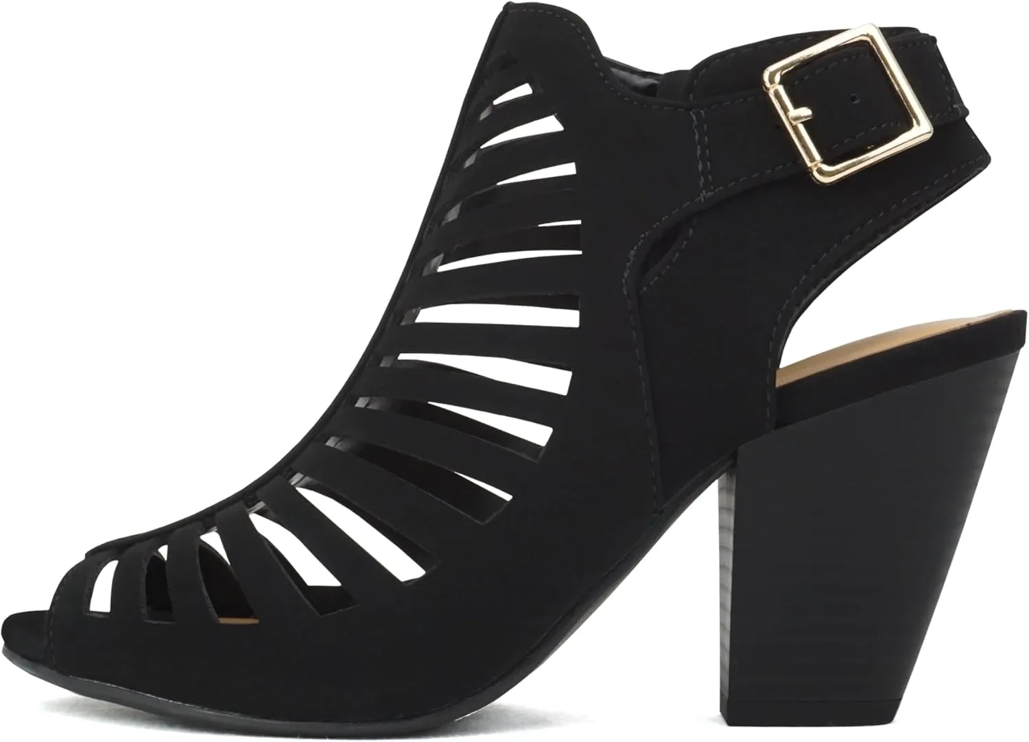 Soda Shaky ~ Women Open Toe High Cone Heel Gladiator Sandal with Adjustable Ankle Strap