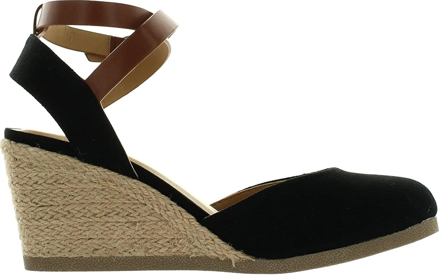 Soda Womens Request Closed Toe Espadrille Wedge Sandal