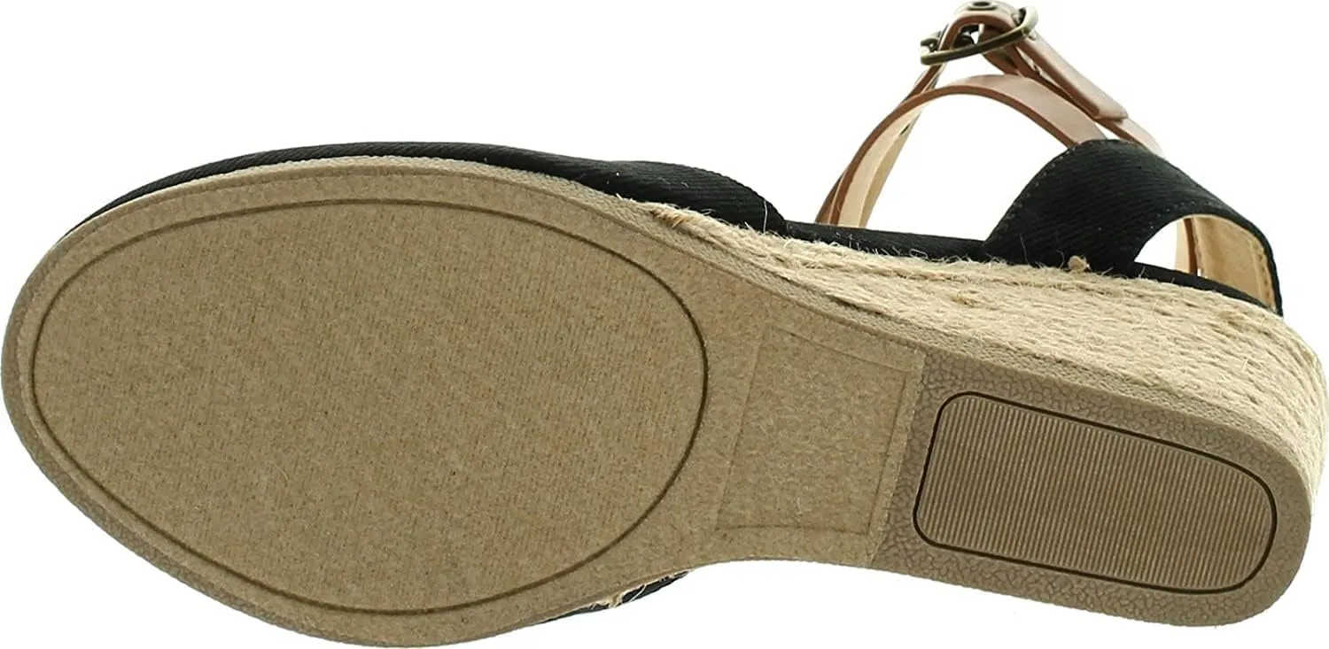 Soda Womens Request Closed Toe Espadrille Wedge Sandal