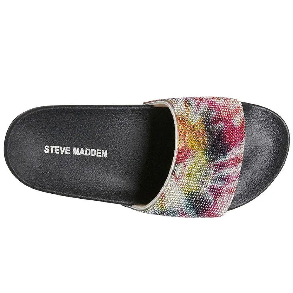 Softey Tie Dye Beaded Slides