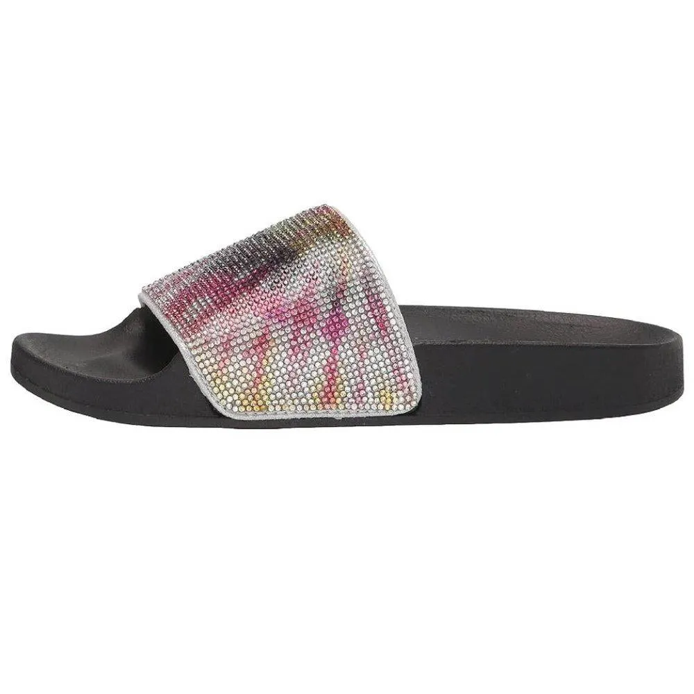 Softey Tie Dye Beaded Slides