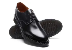 Solovair 3 Eye Gibson - Black Hi-Shine