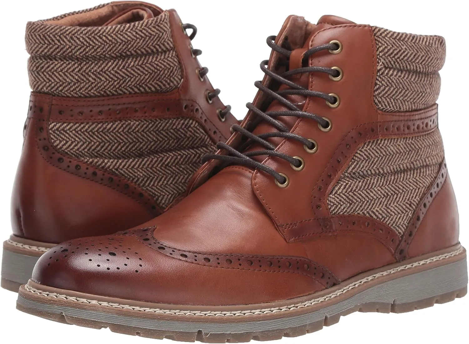 STACY ADAMS Men's Granger Wingtip Lace-up Boot Fashion