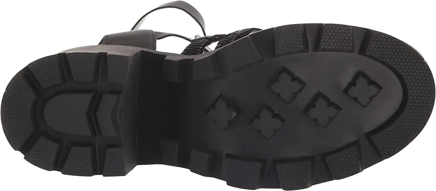 Steve Madden Womens Cosmic Faux Leather Ankle Strap Gladiator Sandals