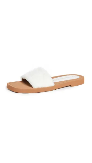 Stuart Weitzman Cammy Slide Sandal Natural 7 M