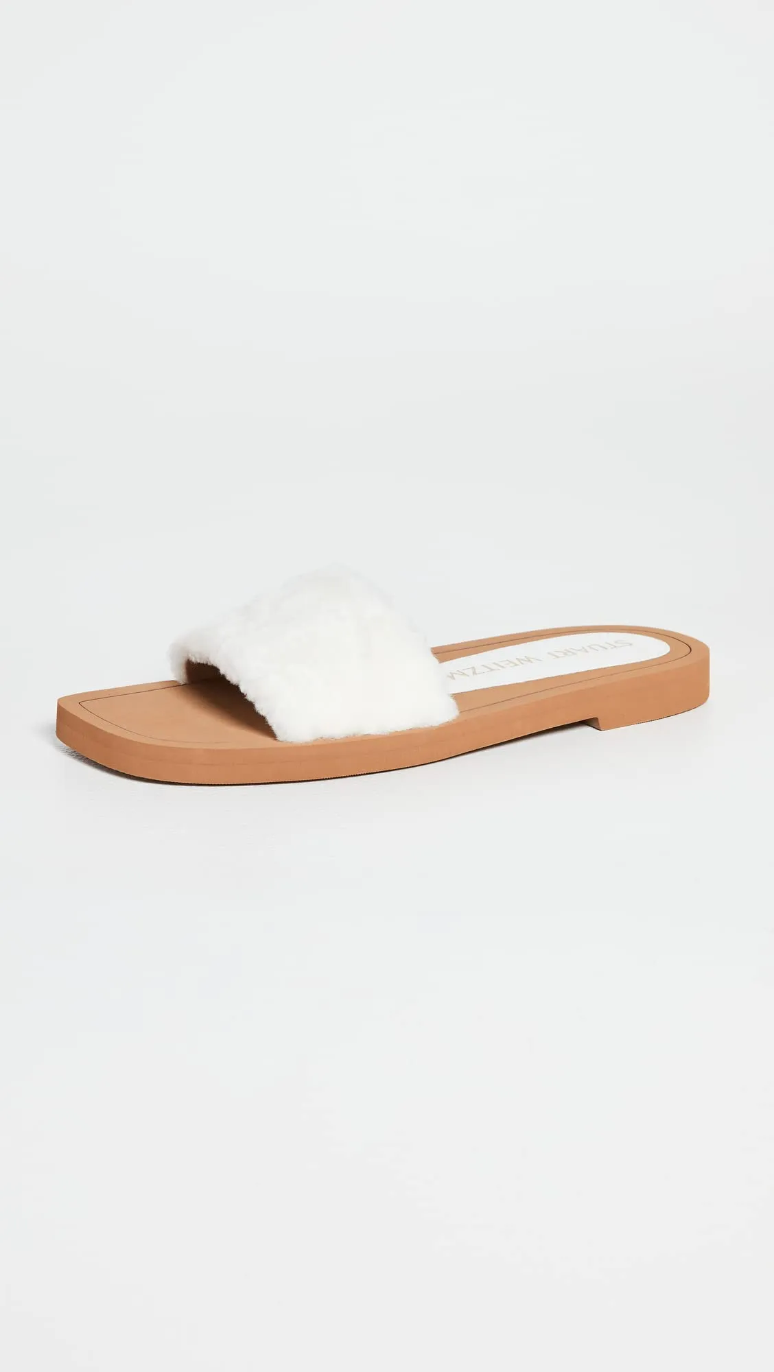 Stuart Weitzman Cammy Slide Sandal Natural 7 M