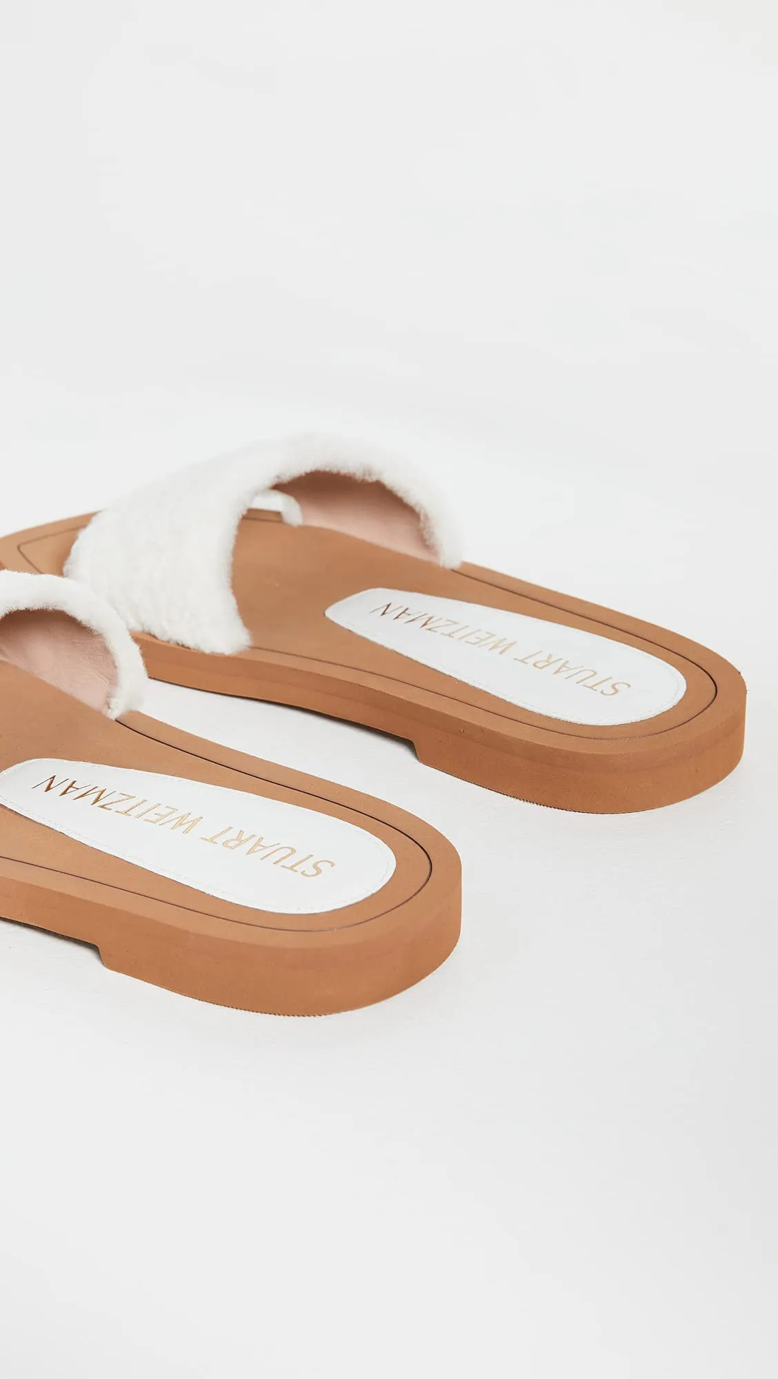 Stuart Weitzman Cammy Slide Sandal Natural 7 M