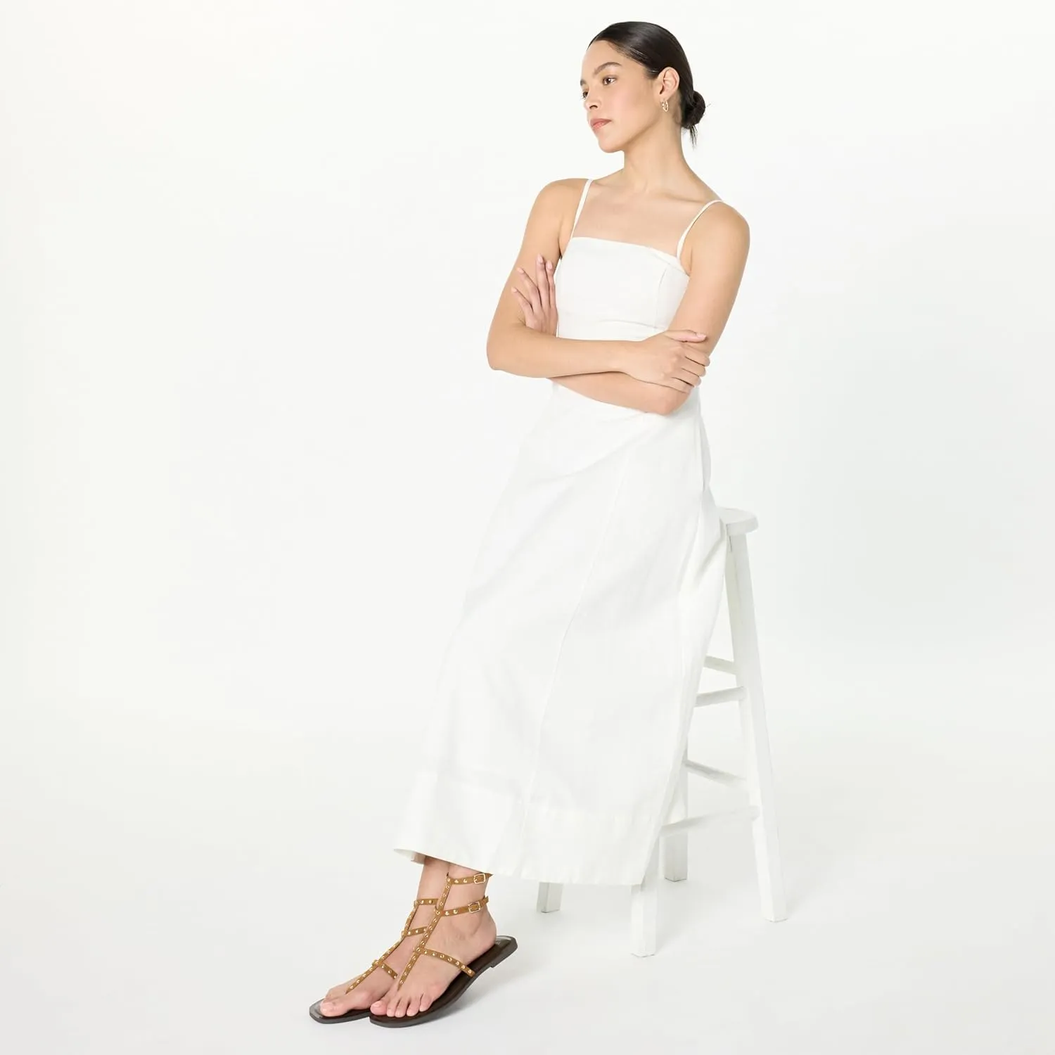 The Drop Women's Casper Gladiator Thong Ankle Sandal Strap