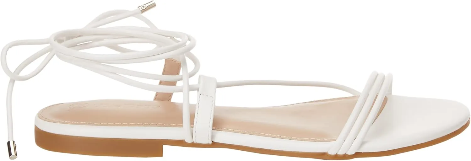 The Drop Women's Samantha Flat Strappy Lace-up Sandal