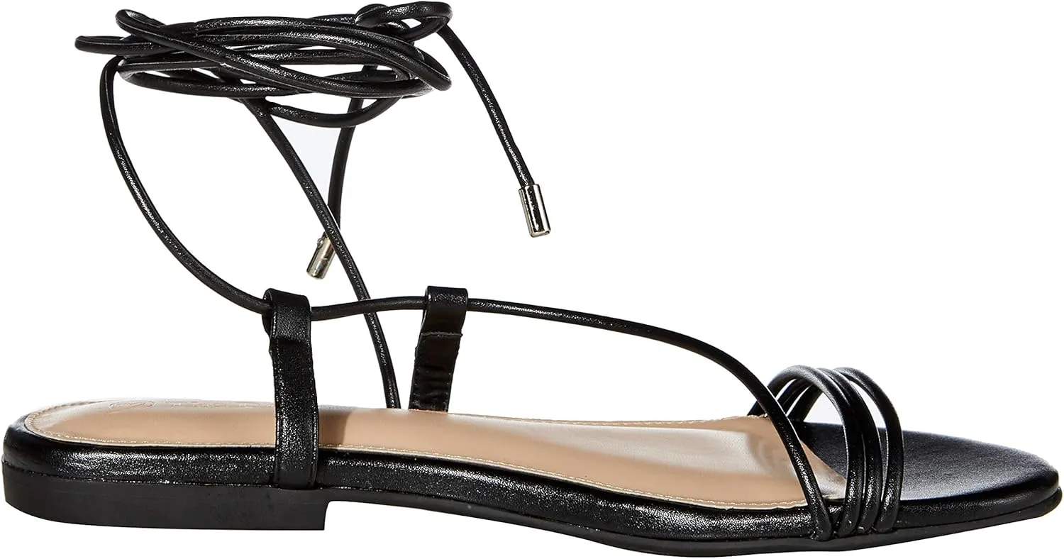The Drop Women's Samantha Flat Strappy Lace-up Sandal