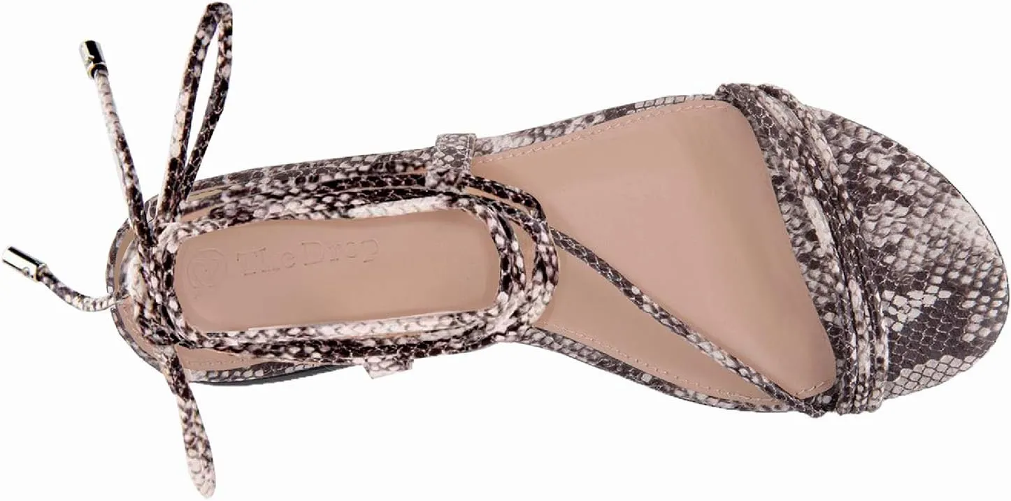 The Drop Women's Samantha Flat Strappy Lace-up Sandal