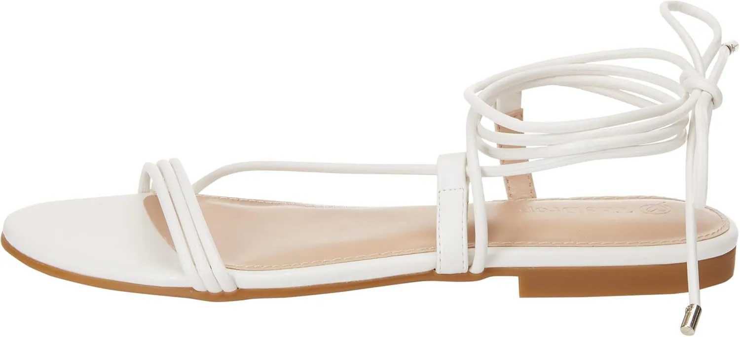 The Drop Women's Samantha Flat Strappy Lace-up Sandal