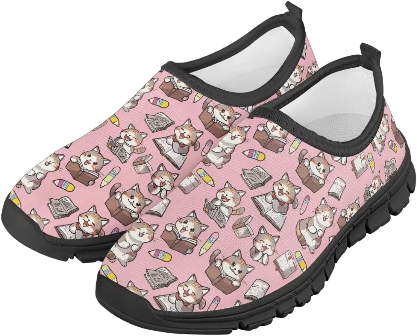 TODIYADDU Graphic Girls Sneakers Kids Breathable Mesh Shoes Lightweight Casual Tennis Running/Hiking/Walking Athletic Sneaker