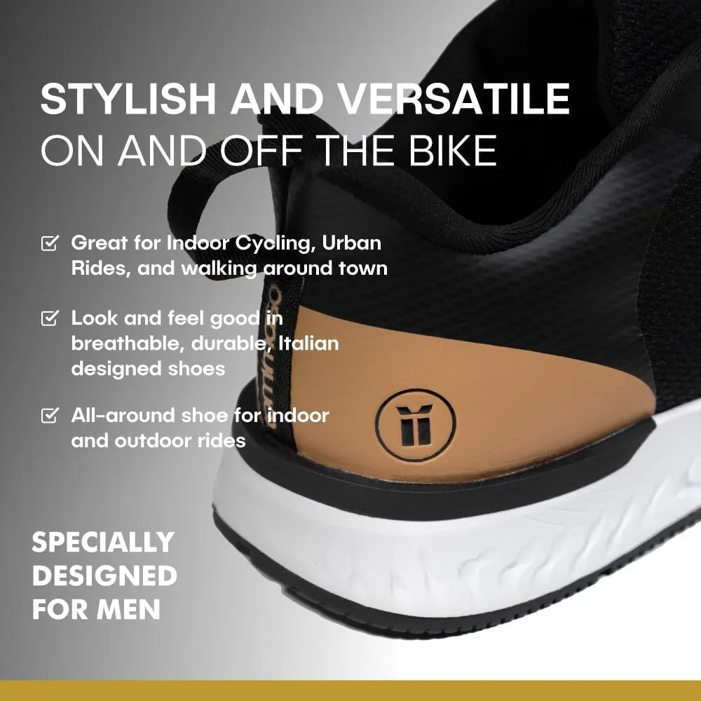 Tommaso Indoor Cycling Shoes Men—Gravel Bike Shoes—SPD Cycling Shoes—Walkable Cycling Shoes—Road Bike Shoes Men—Cycling Shoes Men—Men's Cycling Shoes—Pre Installed Cleats.