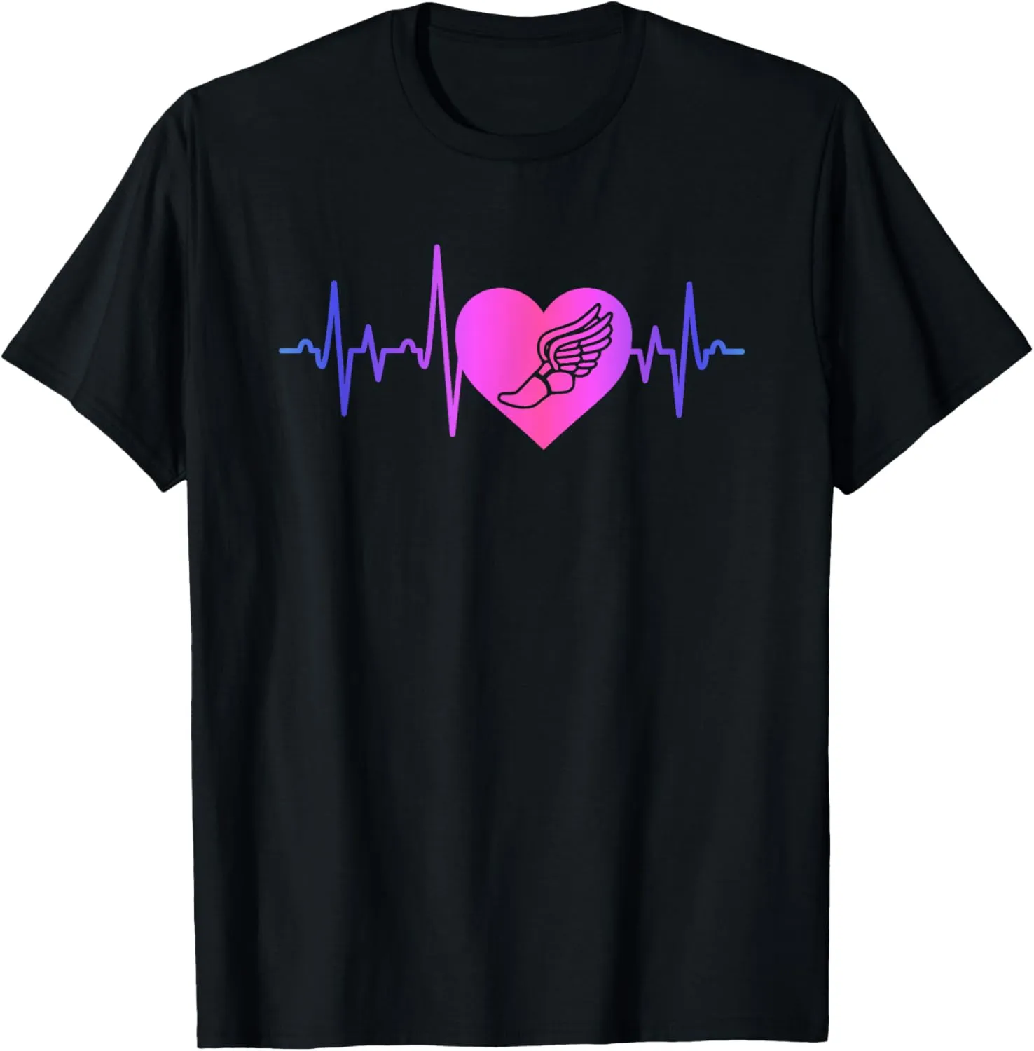 Track & Field Runner Cross Country Marathon Running Shoe EKG T-Shirt