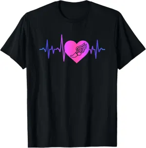 Track & Field Runner Cross Country Marathon Running Shoe EKG T-Shirt