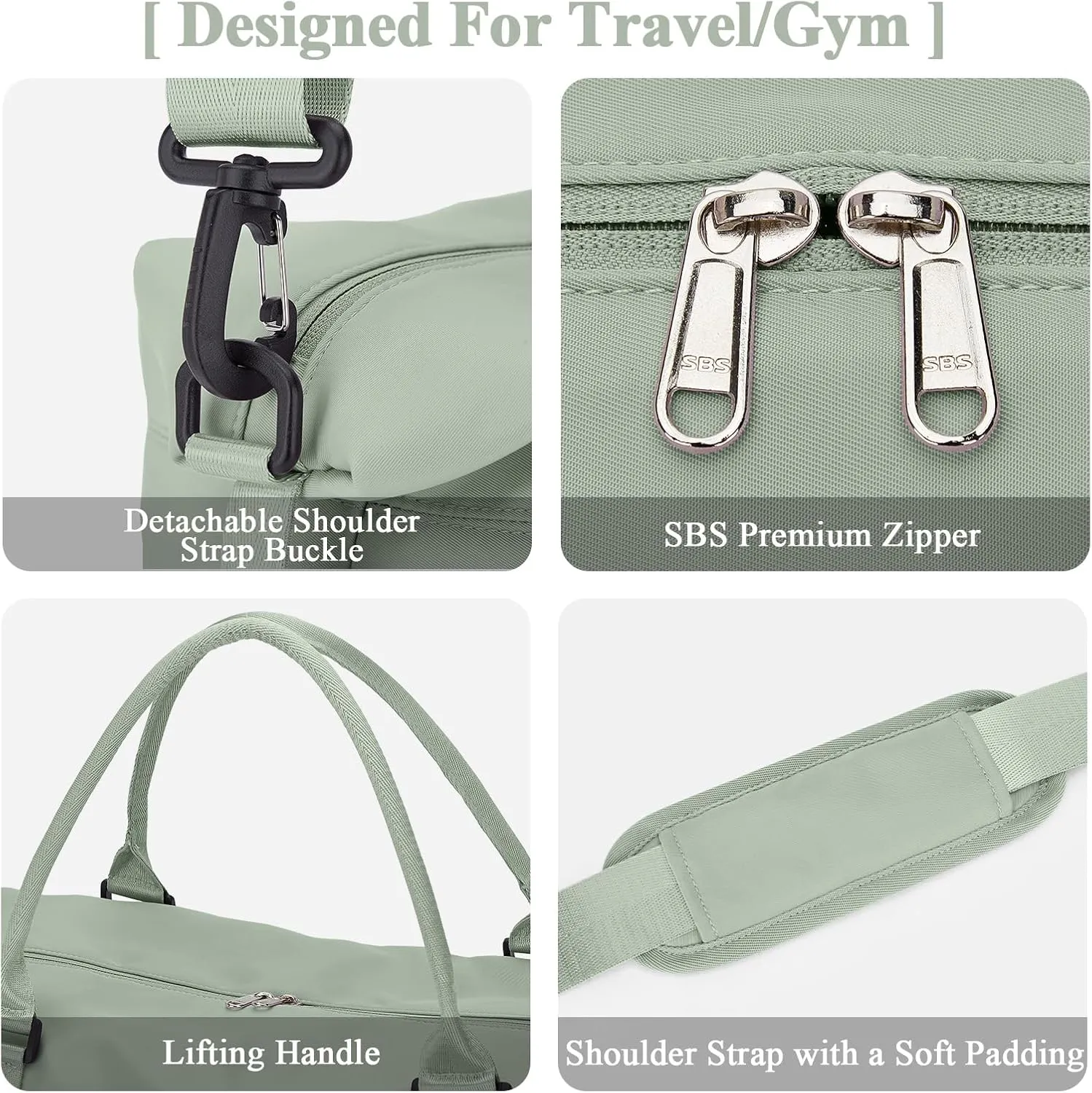 Travel Duffel Bag with Shoes Compartment, Overnight Weekender Bags for Women, Carry on Personal Item Travel Set
