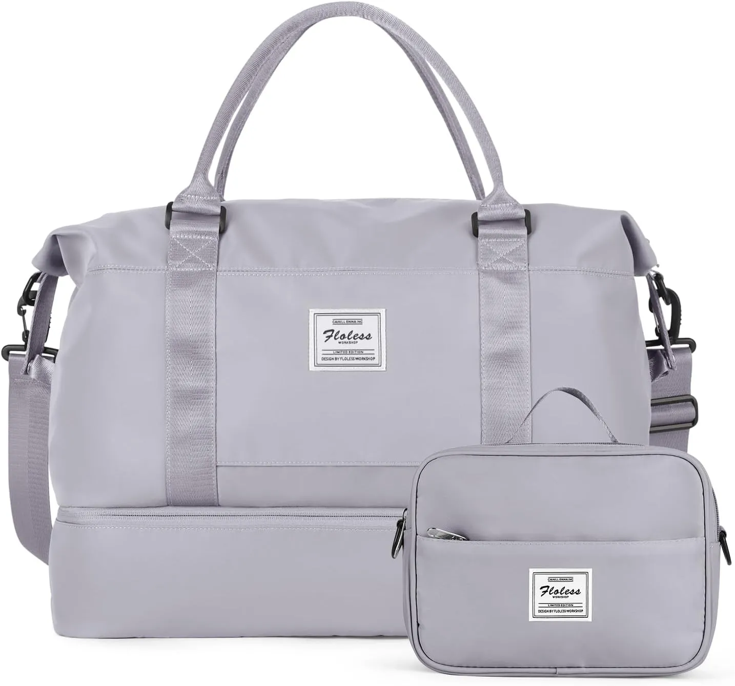 Travel Duffel Bag with Shoes Compartment, Overnight Weekender Bags for Women, Carry on Personal Item Travel Set