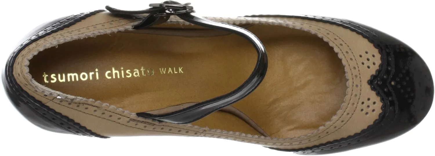 Tsumori Chisato Walk Wingtip Ankle Strap Pumps