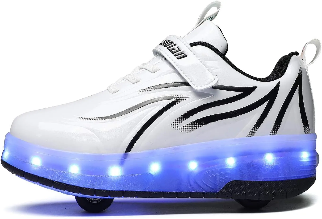 Ufatansy Roller Shoes Girls Boys Sneakers with Wheels Roller Skate Shoes USB Charging with LED Light Up Shinny Skates for Beginner Trainers Kids Lightweight Breatheable Shoe Footwear