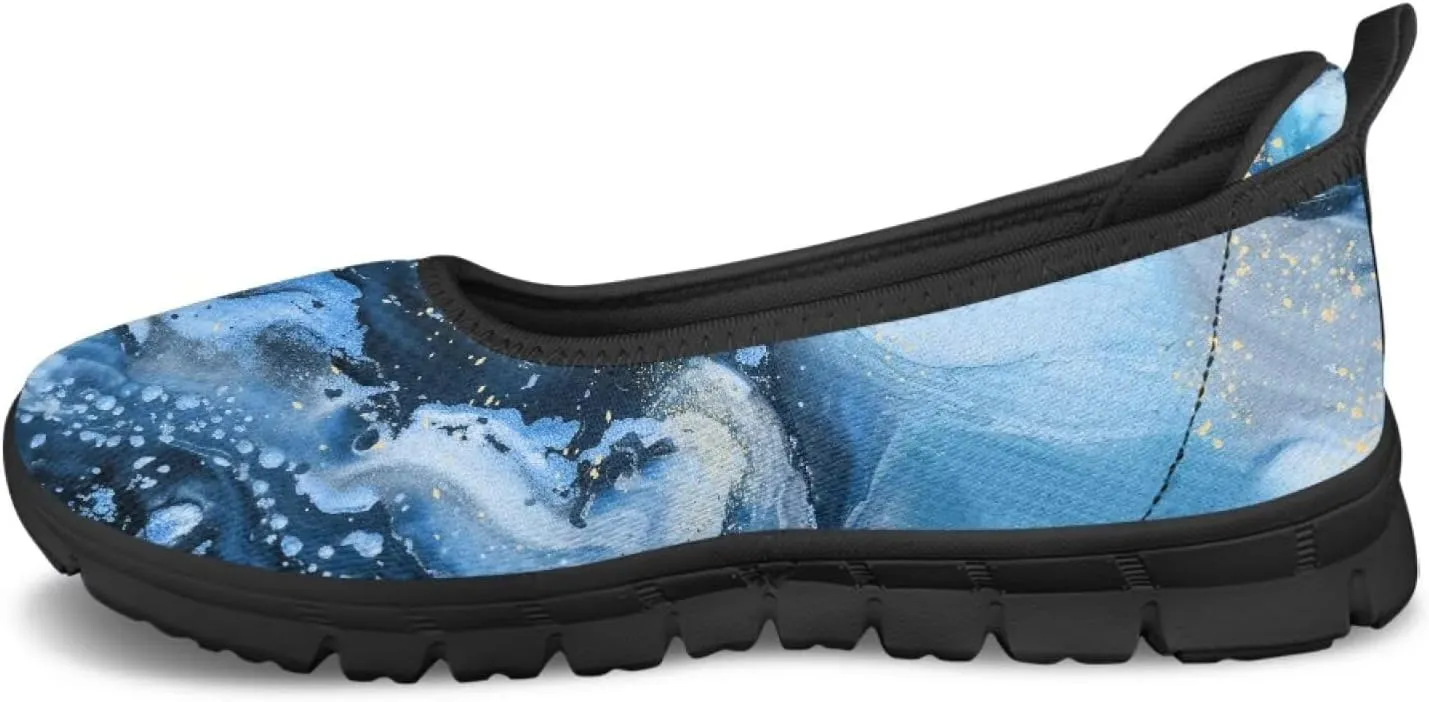 UNICEU Women Walking Shoes Slip On Breathable Casual Loafers Lightweight Low Top Fashion Sneakers for Running Work